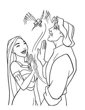 dibujos para colorear pocahontas