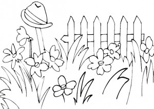 dibujo de jardin para colorear