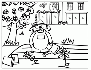 dibujo de un jardin para colorear