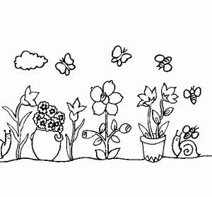 jardin colorear