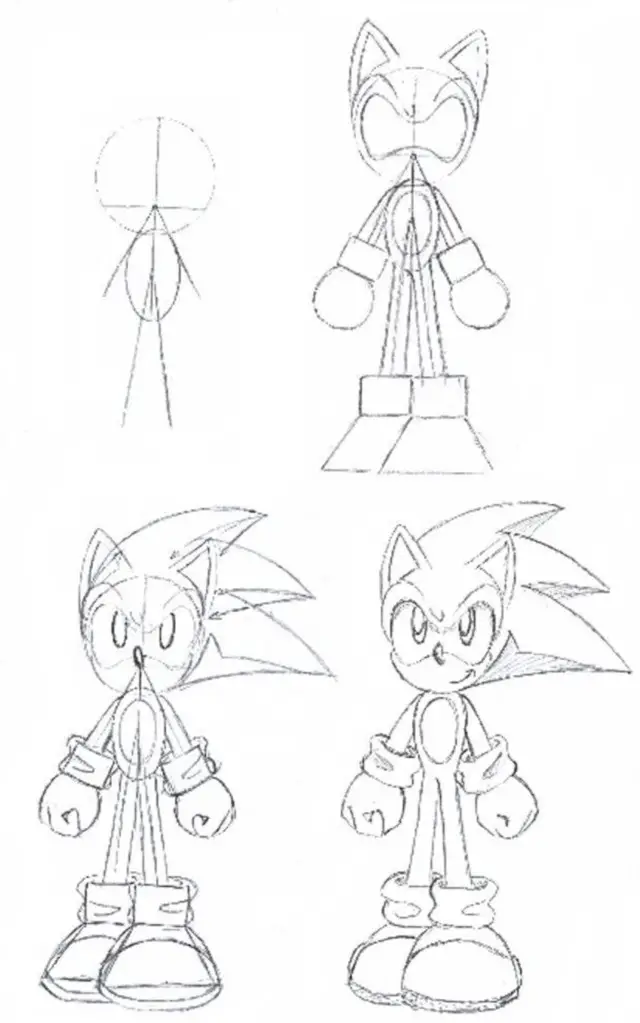 Como Dibujar A Sonic