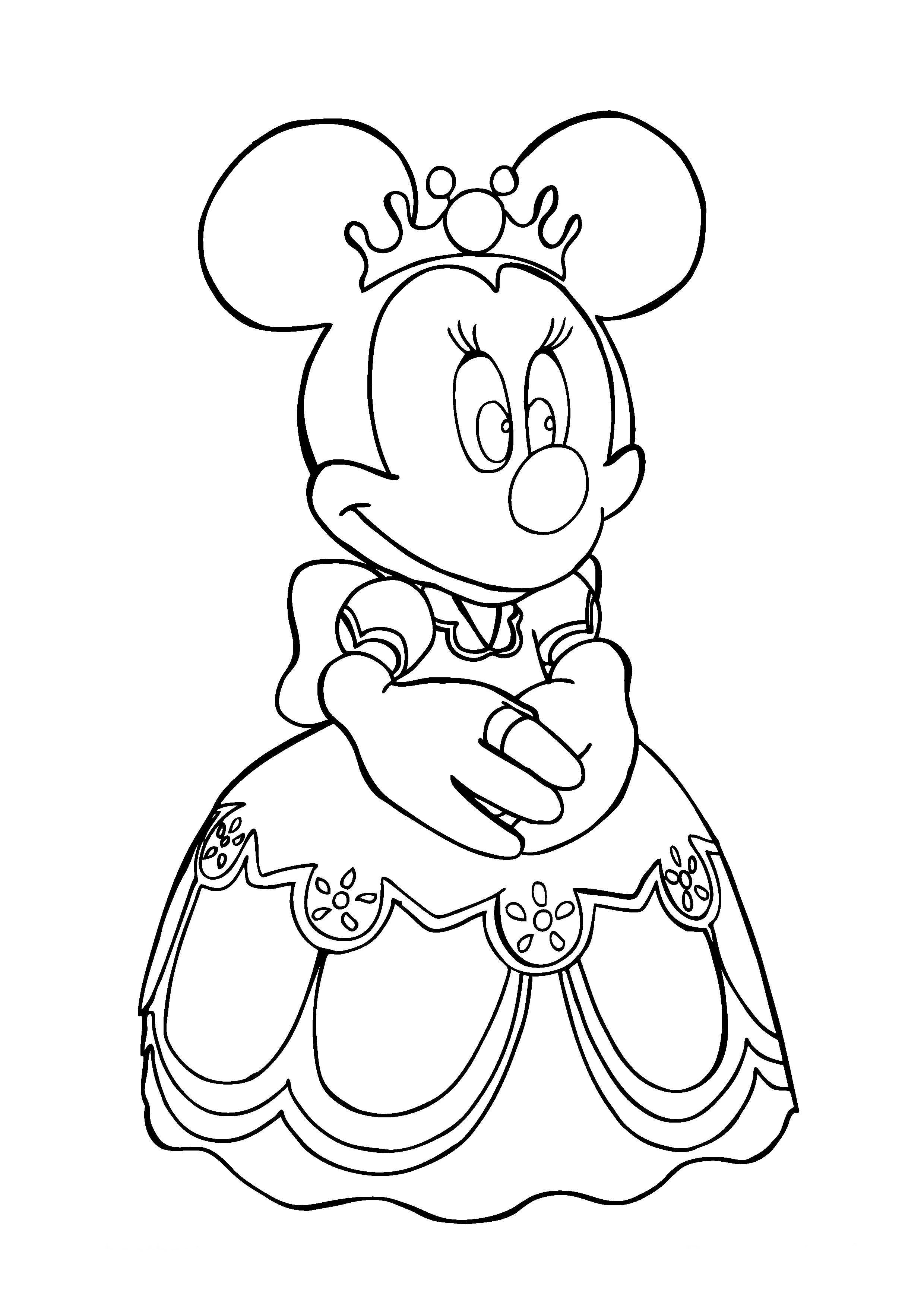 Minnie Para Colorear Pintar E Imprimir 