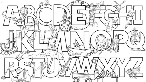 illustrated alphabet coloring pages - photo #20