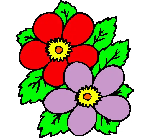  Dibujos de flores para colorear