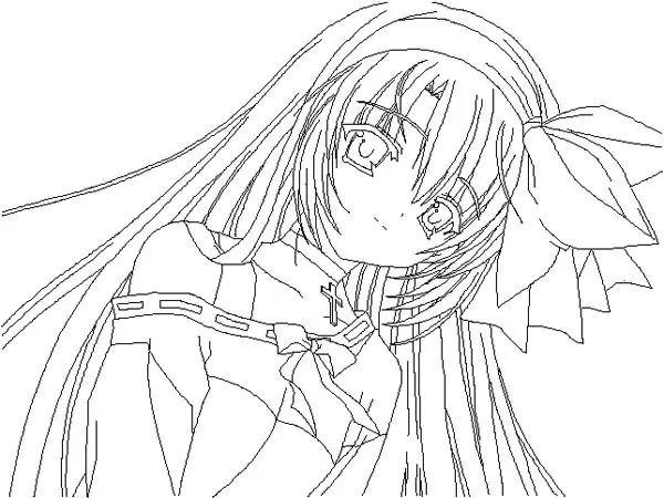 sad anime wolf girl coloring pages - photo #16