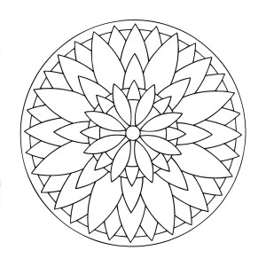 imagen de mandala para colorear