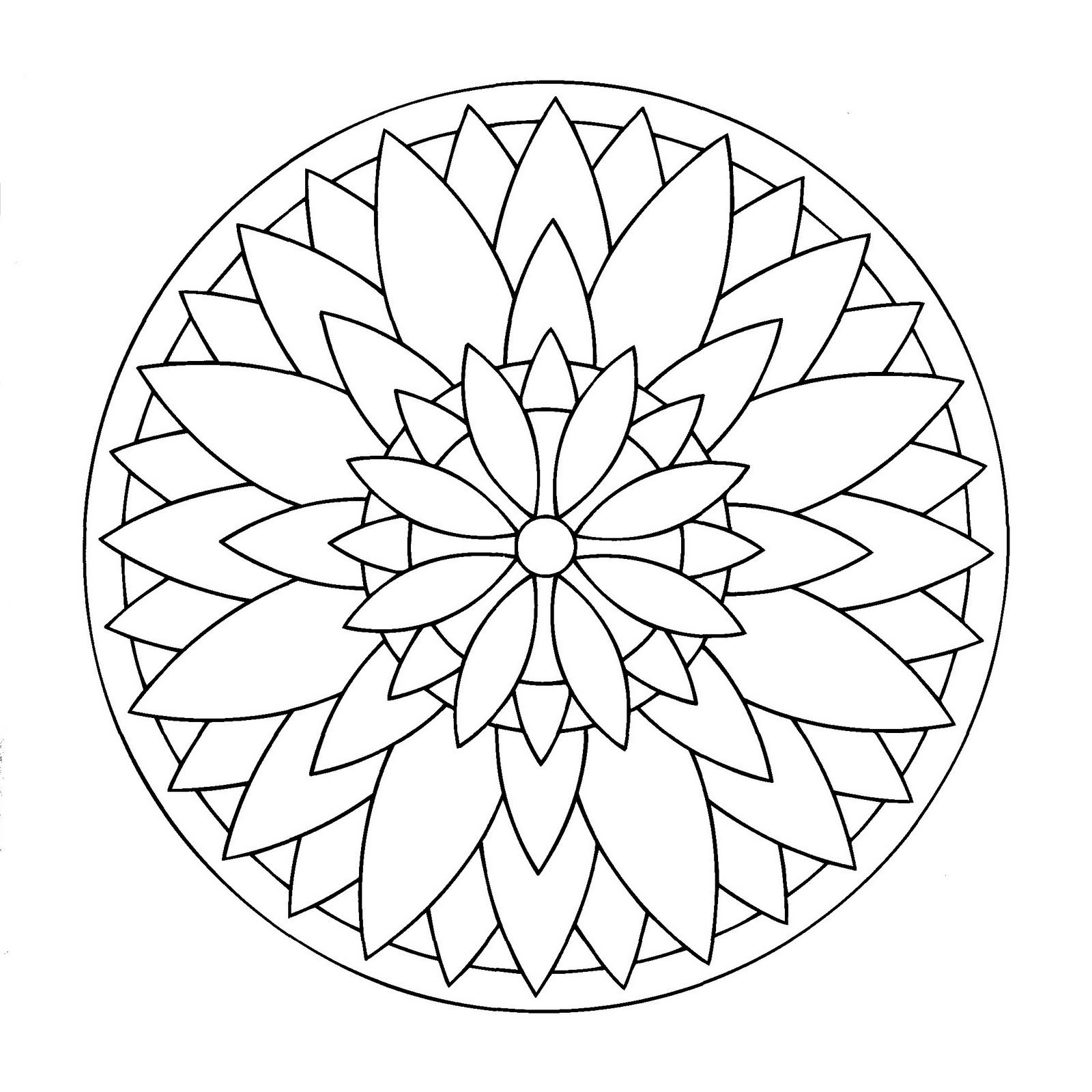 imagen de mandala para colorear