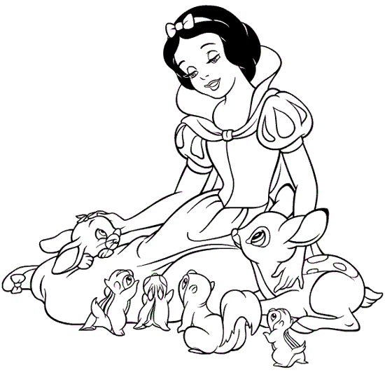 blancanieves colorear