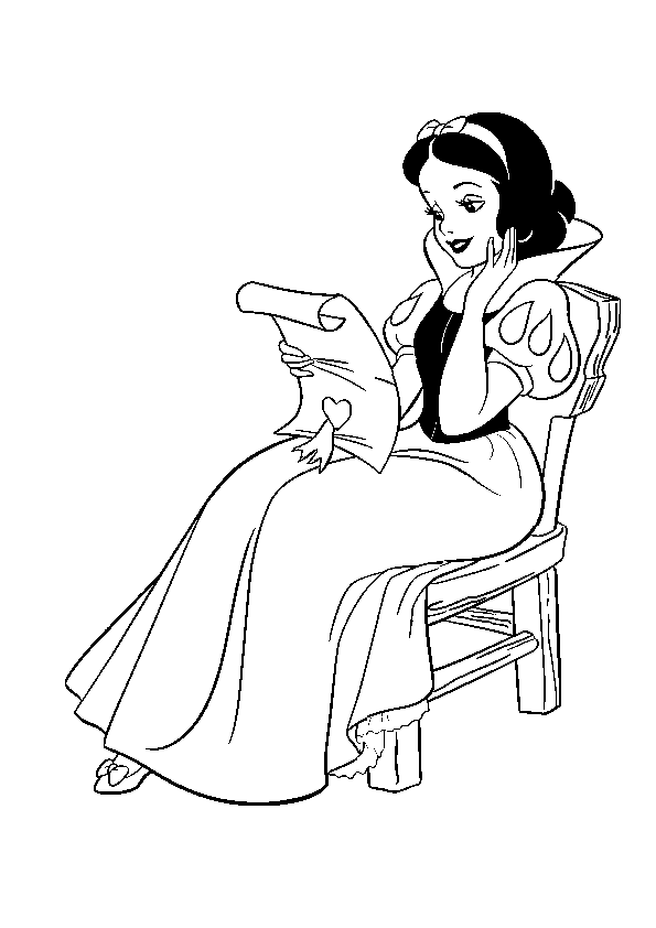 blancanieves para colorear