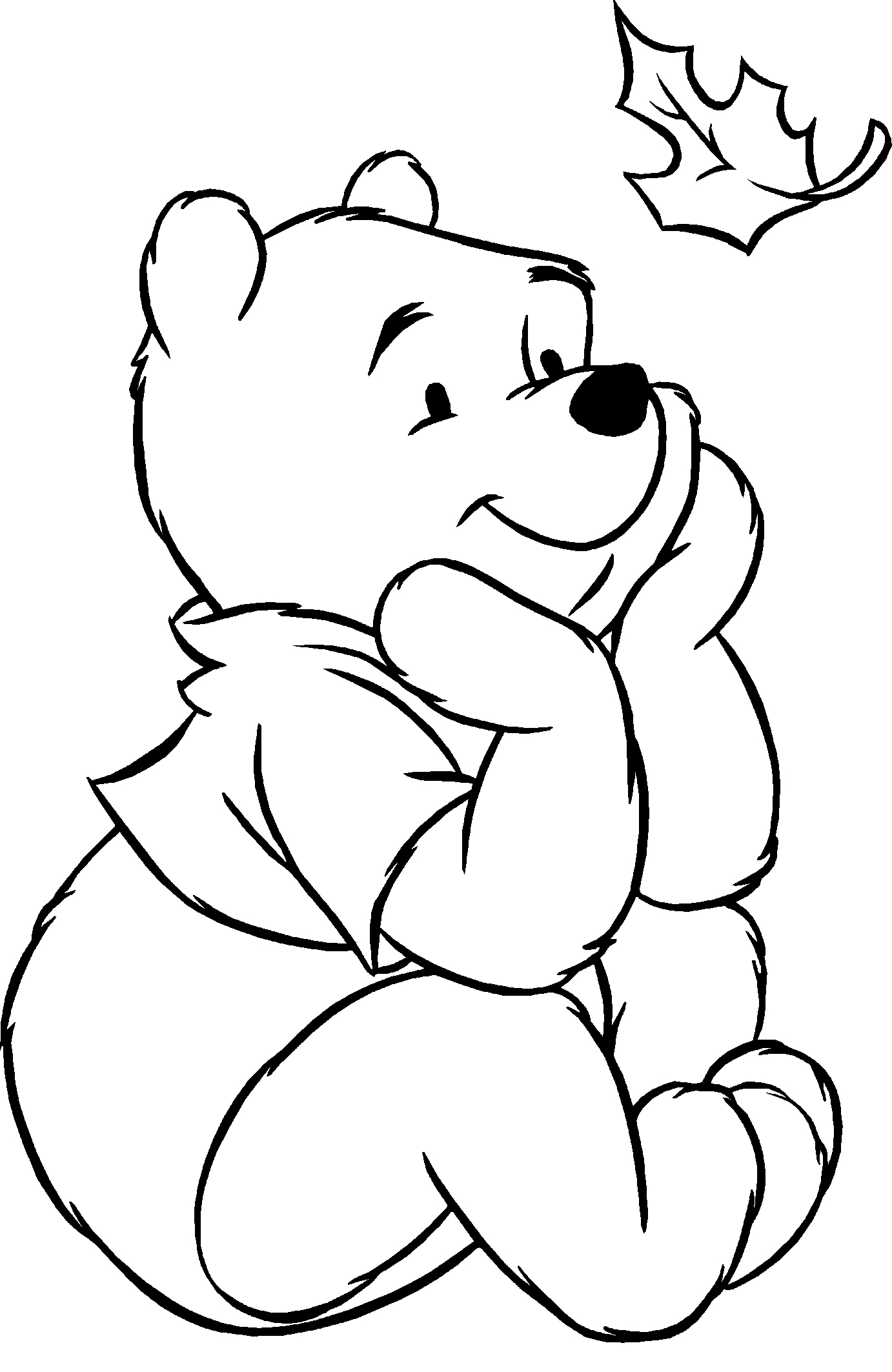 cara de winnie pooh para colorear