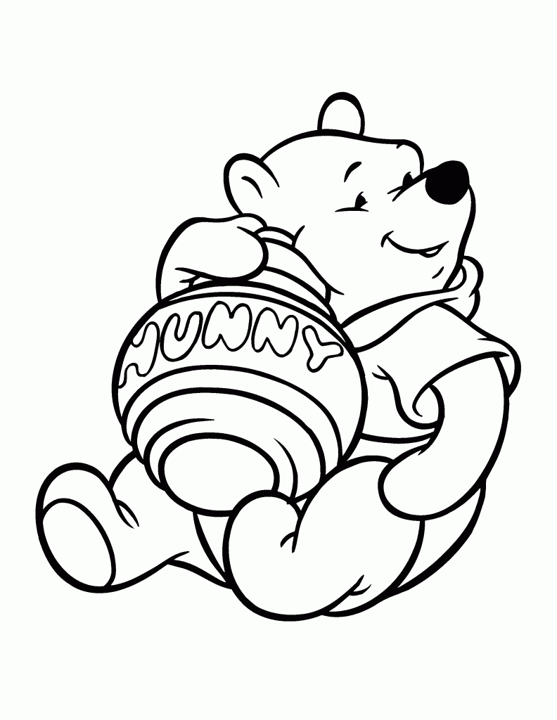 colorear dibujos de winnie pooh
