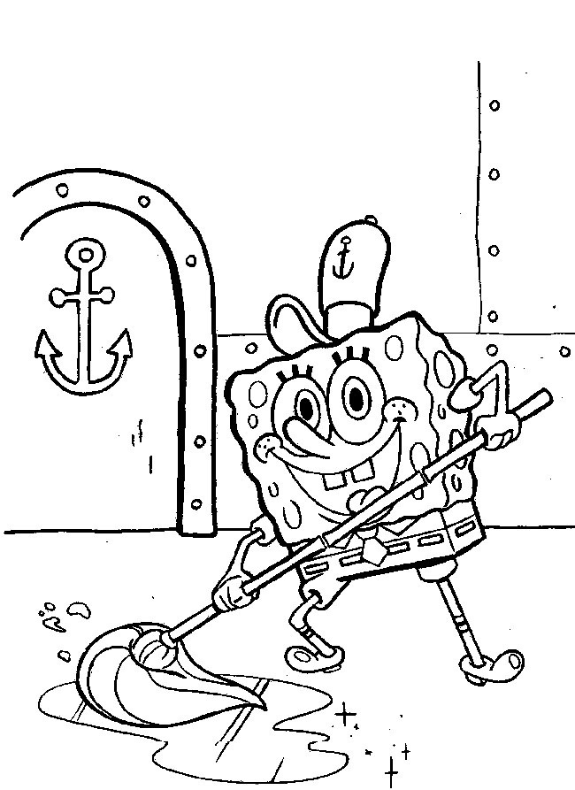 dibujo de bob esponja para colorear