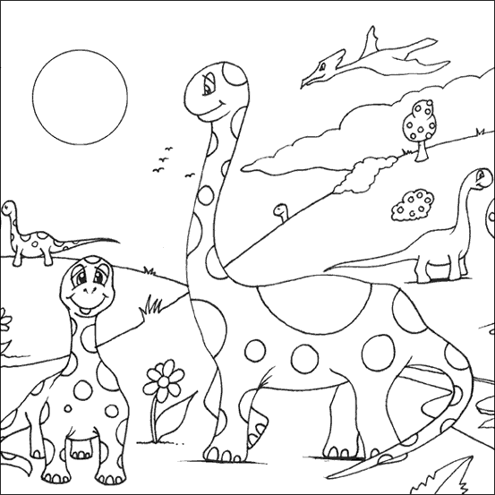 dibujo de dinosaurios para colorear