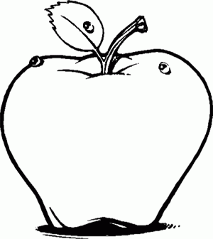dibujo de una manzana para colorear