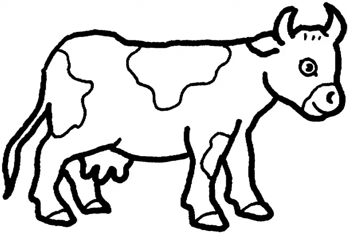 dibujo de una vaca para colorear