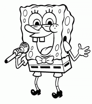 dibujo para colorear de bob esponja