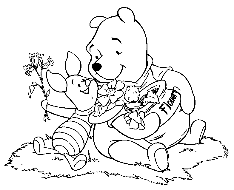 dibujos de pooh para colorear