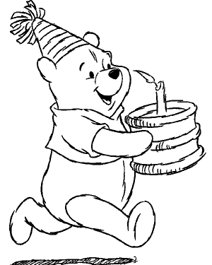 Winnie Pooh para colorear, pintar e imprimir