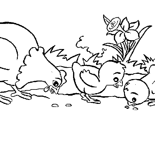 dibujos para colorear de gallinas