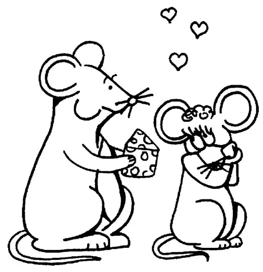 dibujos para colorear de ratones
