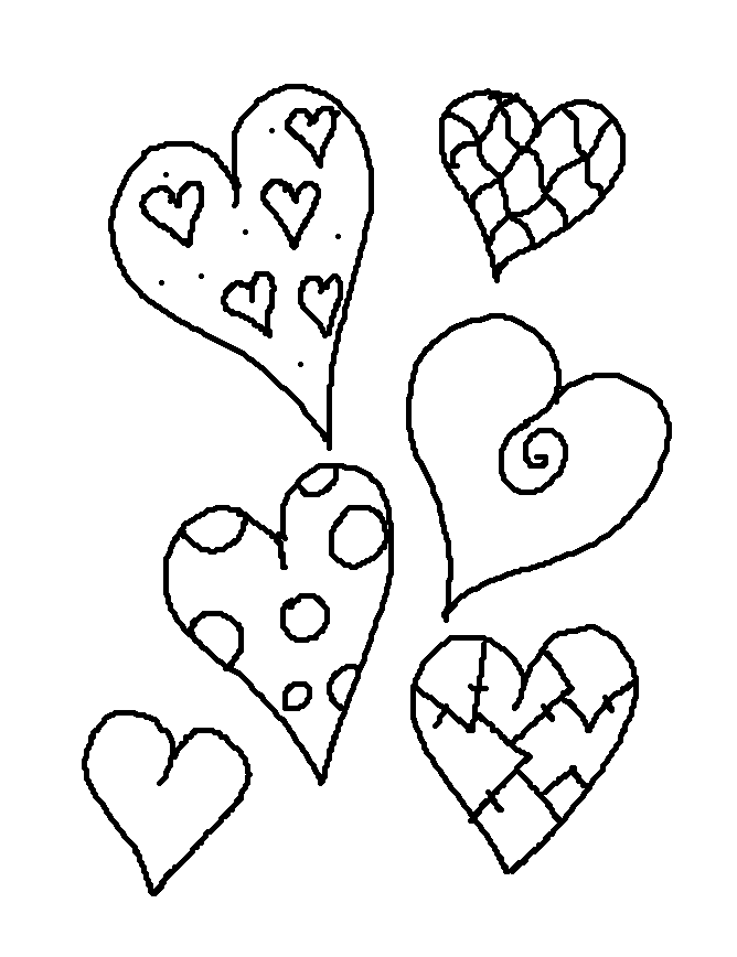 dibujos para pintar de corazones