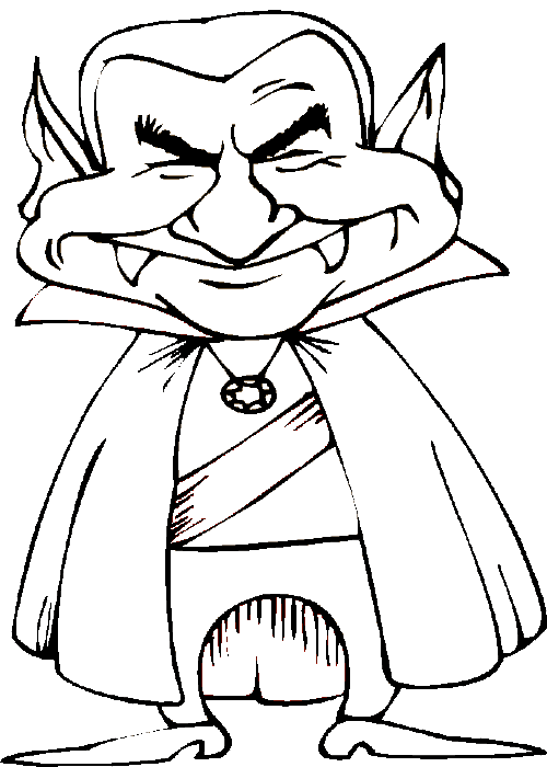 dracula dibujos para colorear