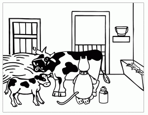 imagen de una vaca para colorear