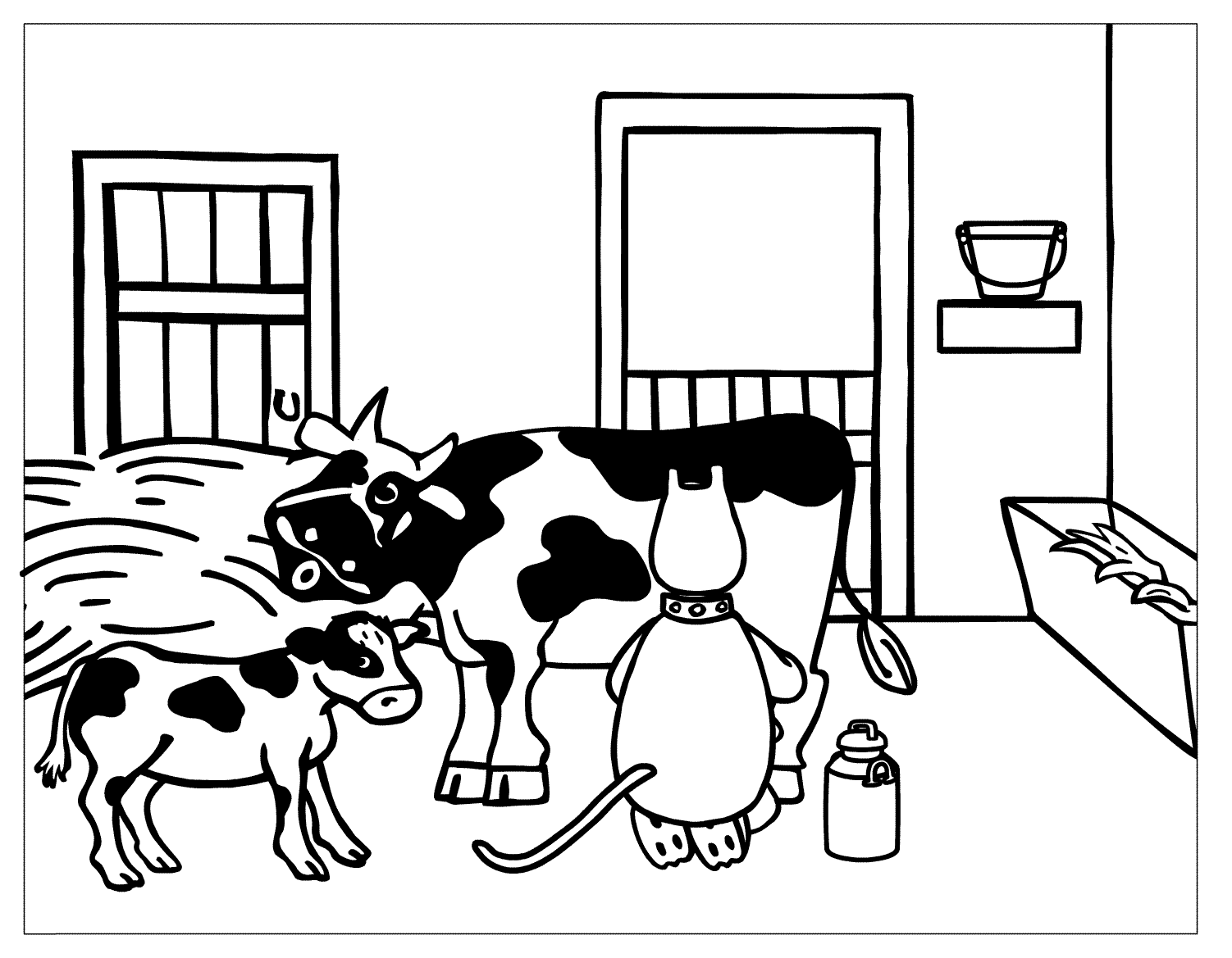 imagen de una vaca para colorear