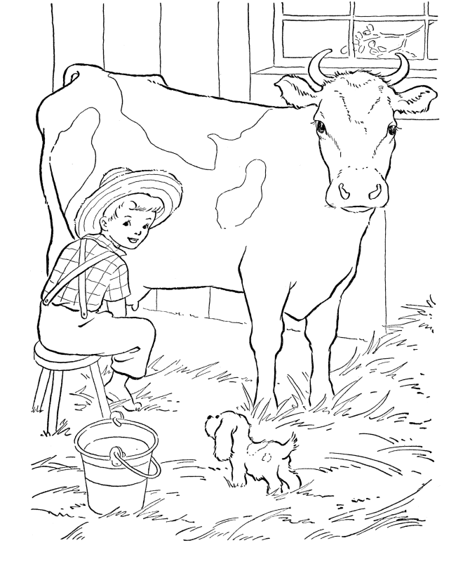 imagen de vaca para colorear