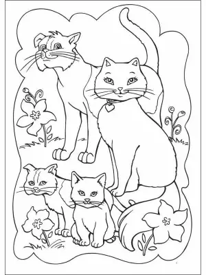 imagenes para colorear de gatos