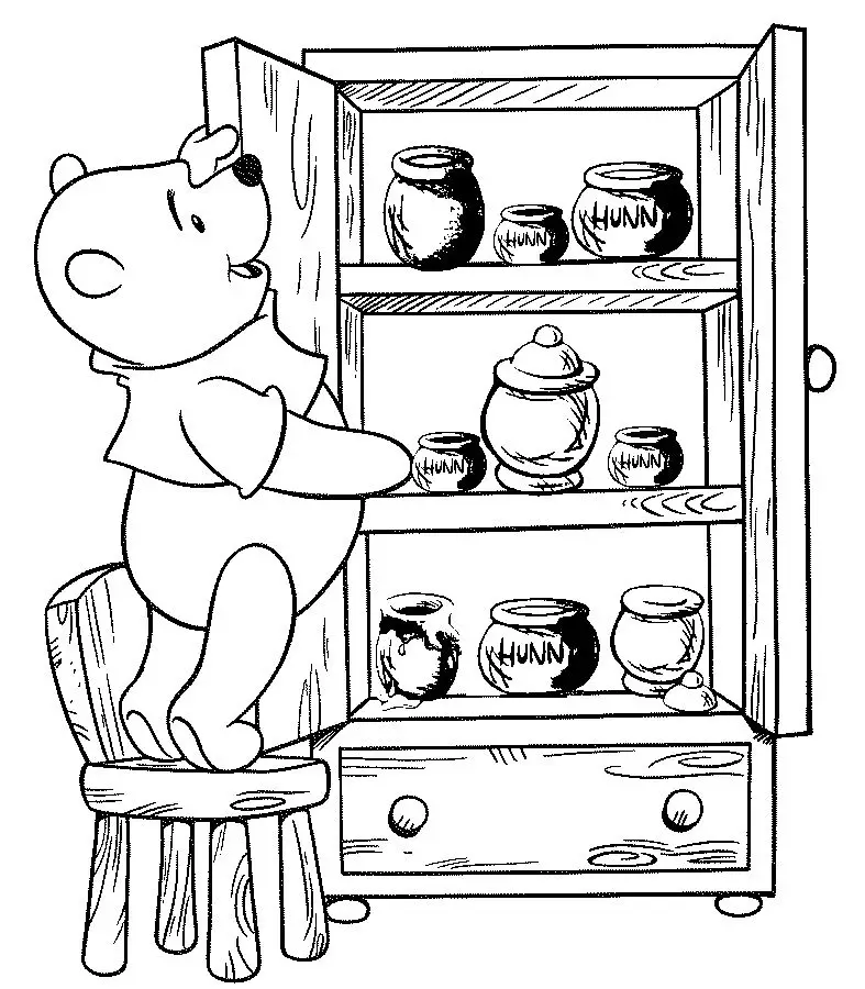 imagenes para colorear de winnie pooh