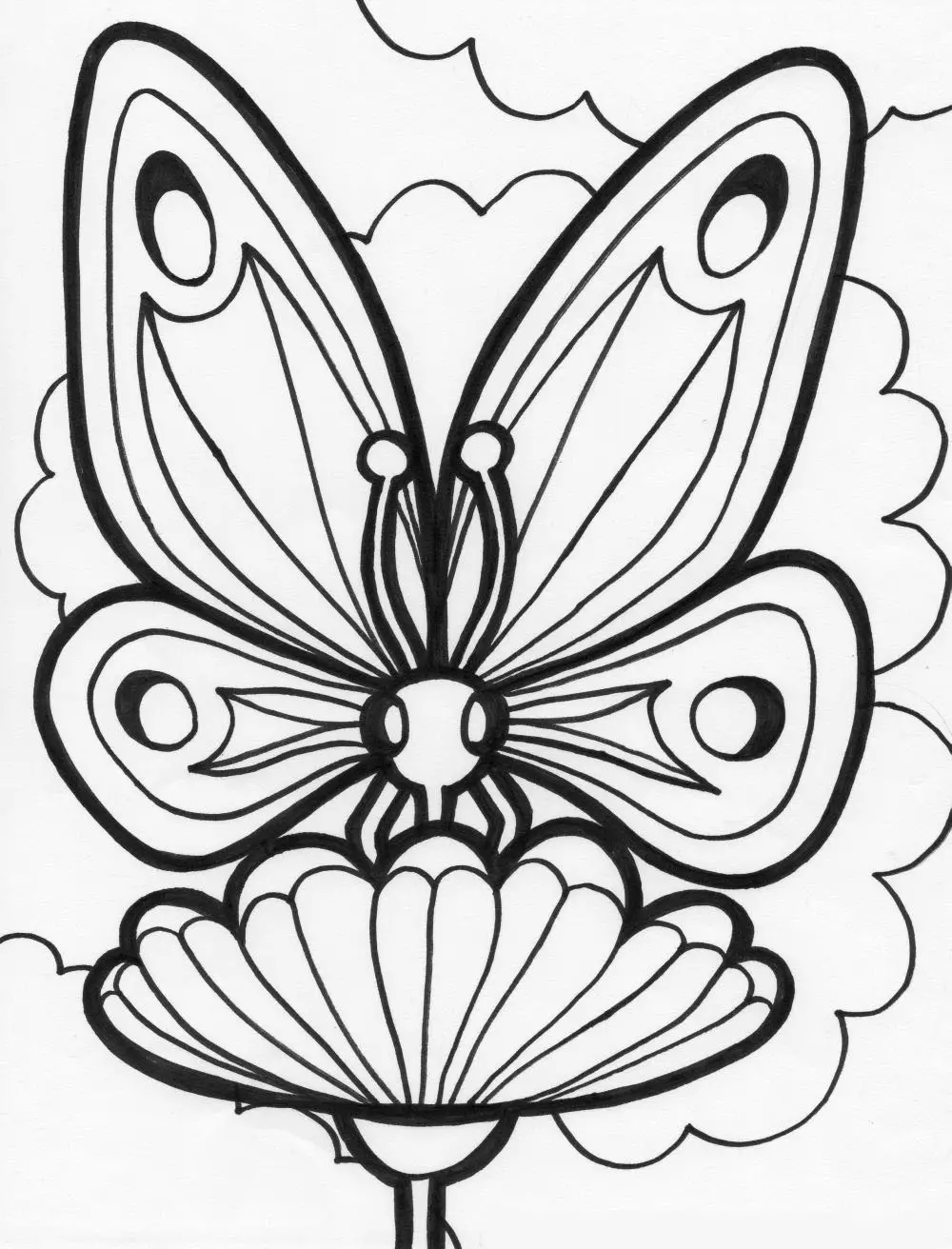 mariposa imagen para colorear