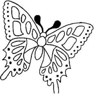 mariposa para colorear infantil