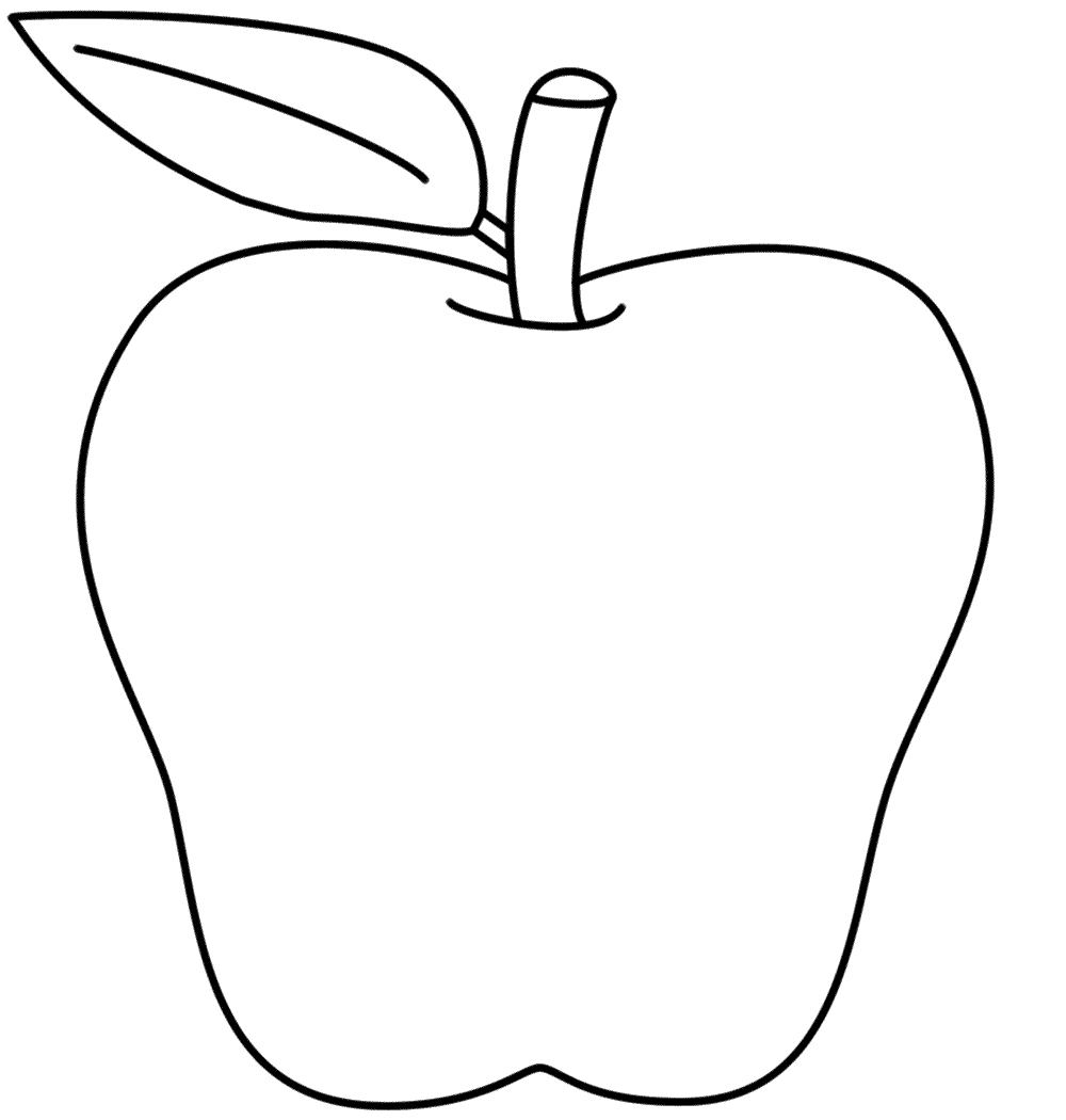 una manzana para colorear