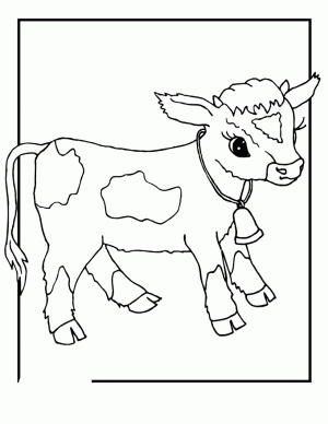 vaca para colorear e imprimir