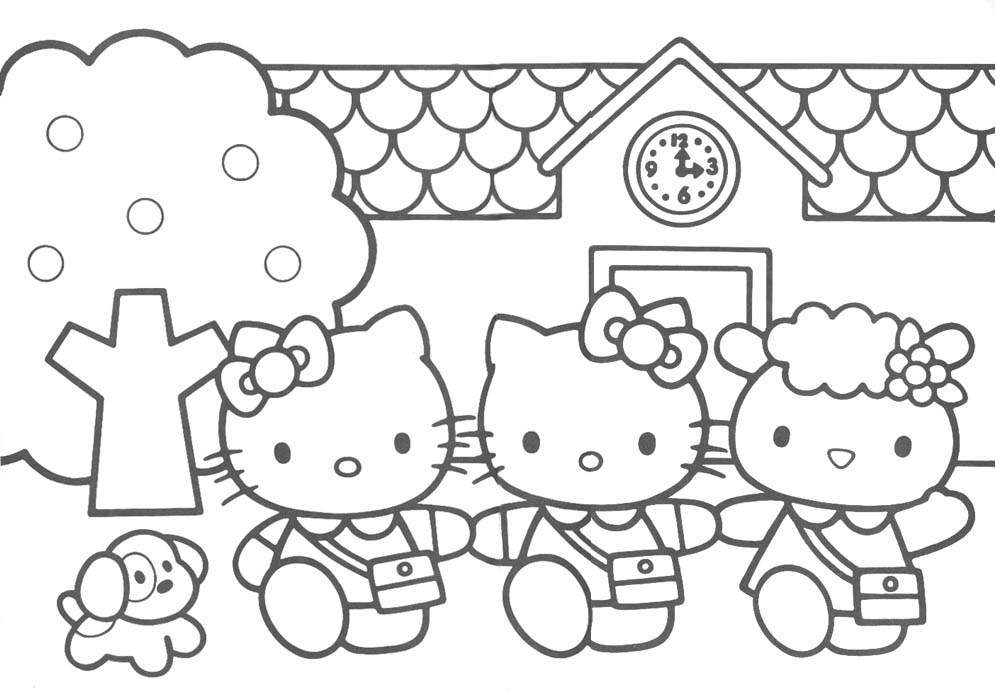 colorear a hello kitty