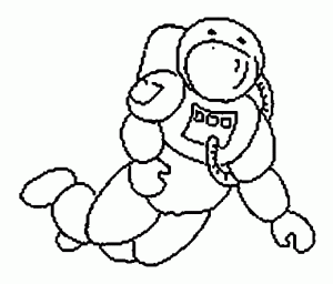 dibujo de astronauta para colorear
