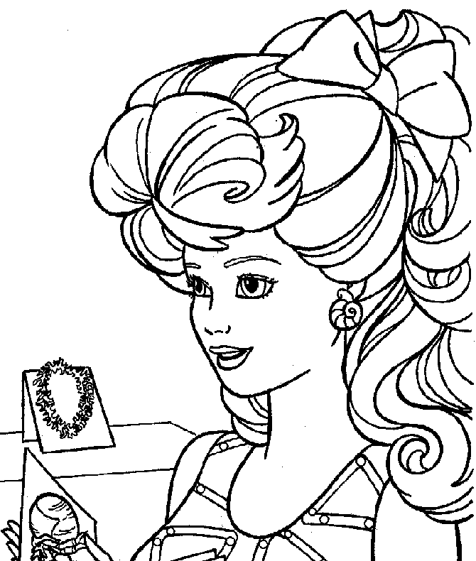 dibujo de barbie para pintar