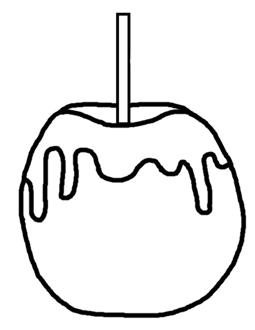 dibujo de manzana del amor para colorear