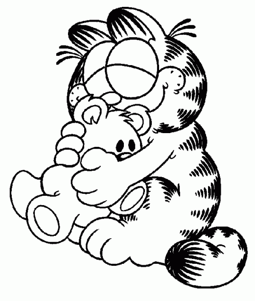 dibujo del gato garfield para colorear