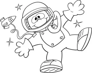 dibujos astronautas para colorear