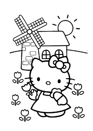 dibujos colorear hello kitty