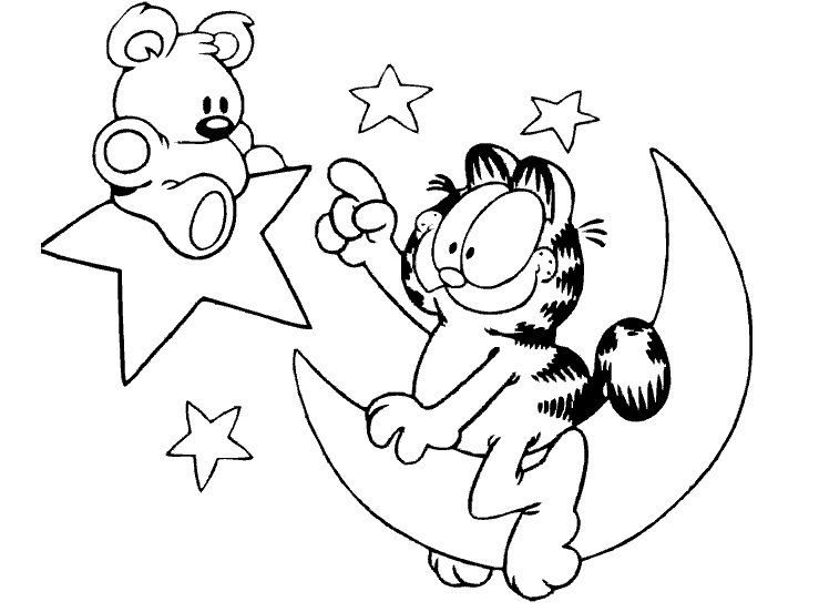 dibujos de garfield para colorear gratis