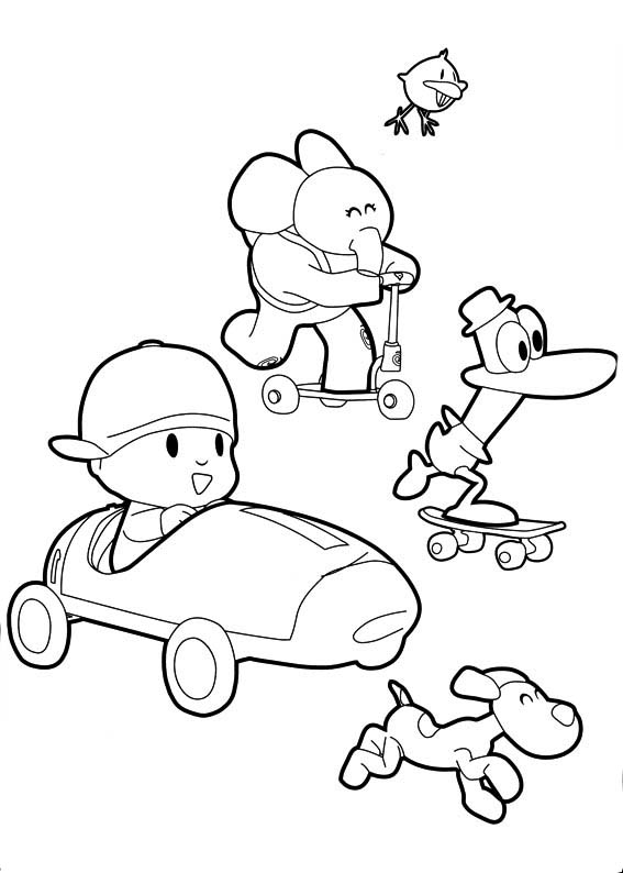 dibujos de pocoyo para colorear