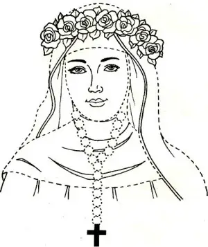 dibujos de santa rosa de lima para colorear