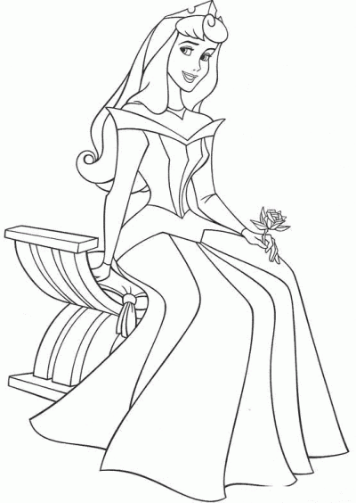 dibujos para colorear de princesa aurora