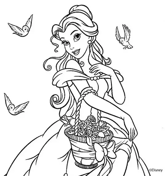dibujos para colorear princesa