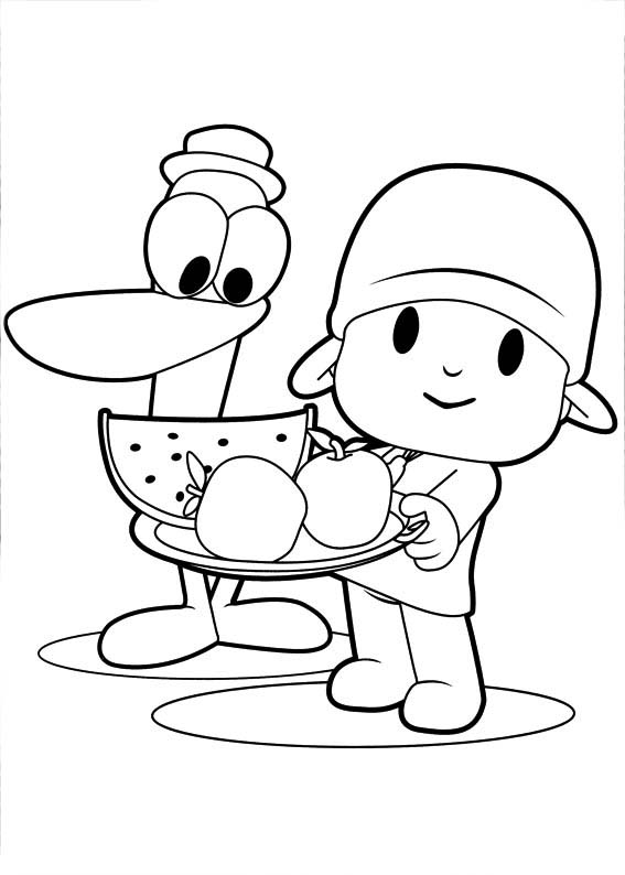 dibujos para pintar de pocoyo