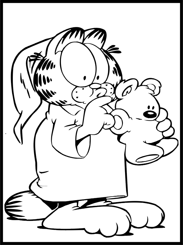 garfield para colorear online