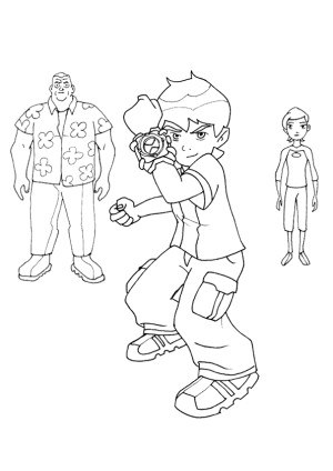 imagenes de ben 10 para colorear